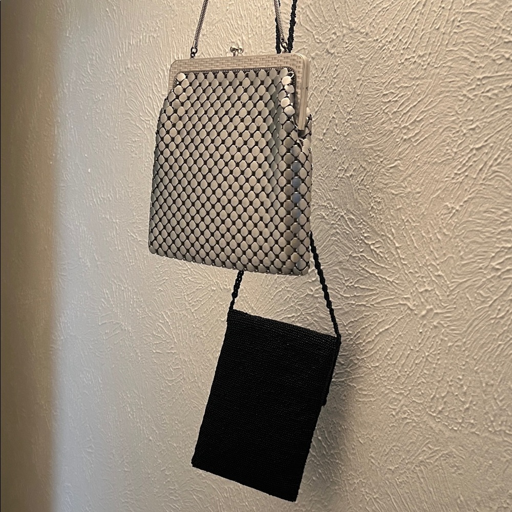 Vintage Whiting & Davis Mesh Bag + Small Beaded Bag